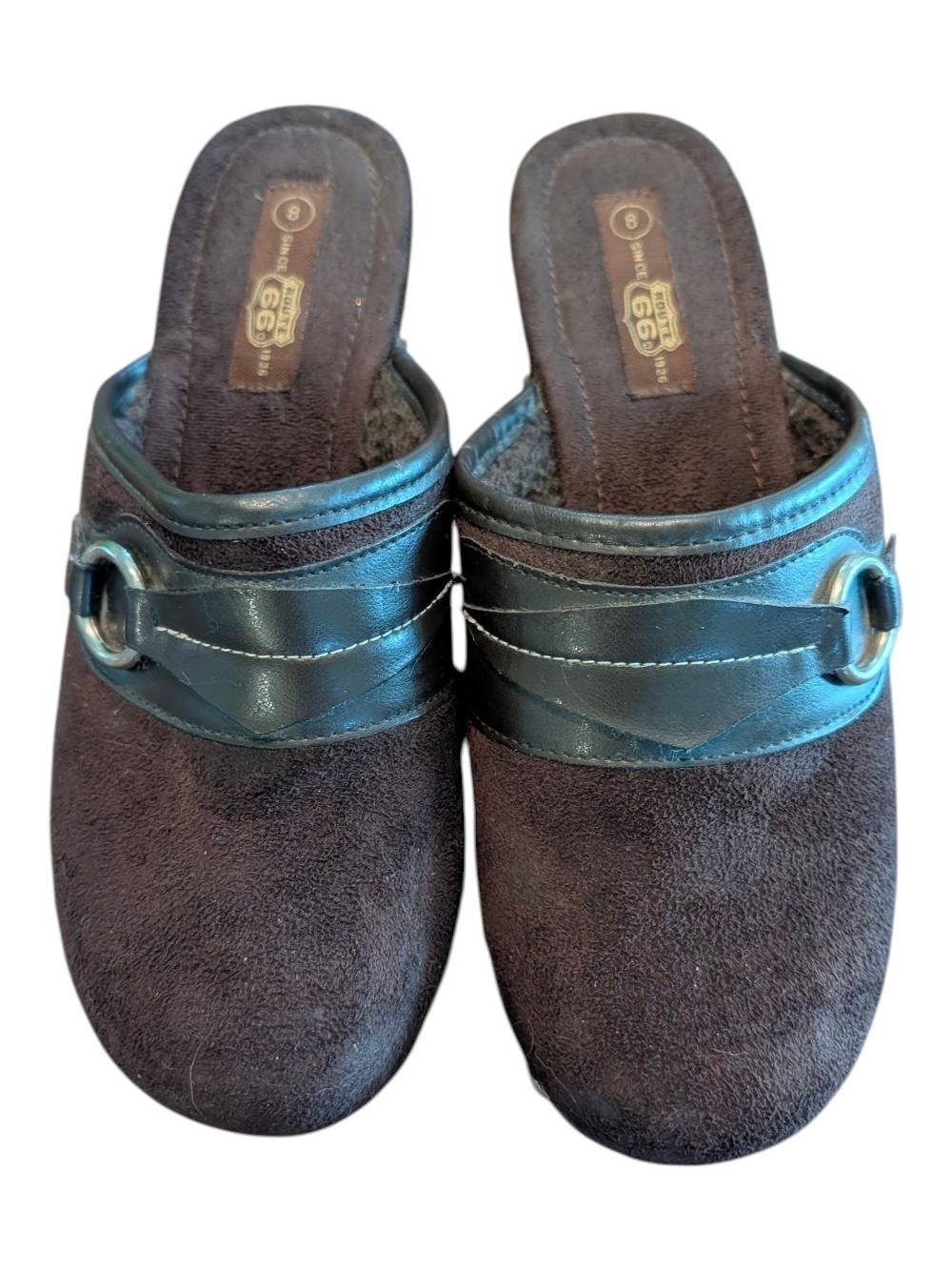 Women's Brown Slip-On Clog Mules Route 66